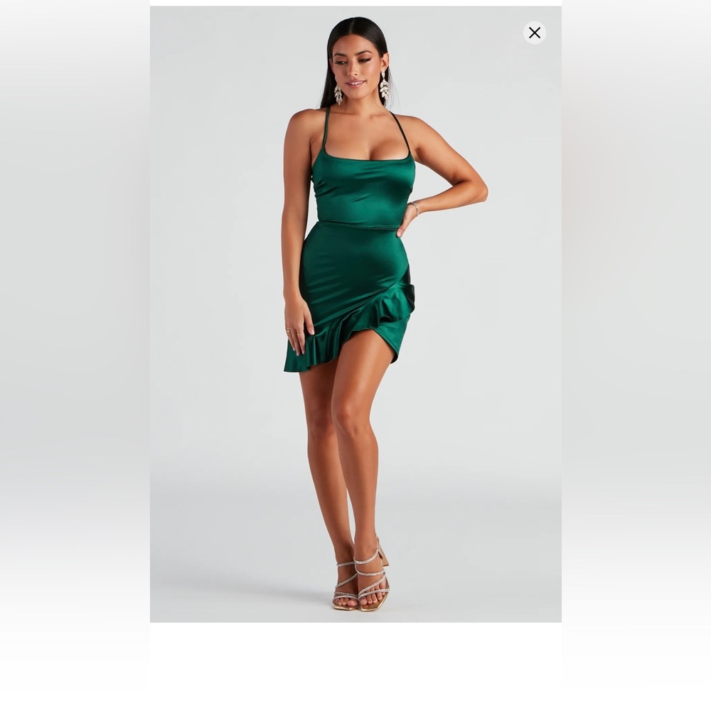 Hunter Asymmetrical Green Dress